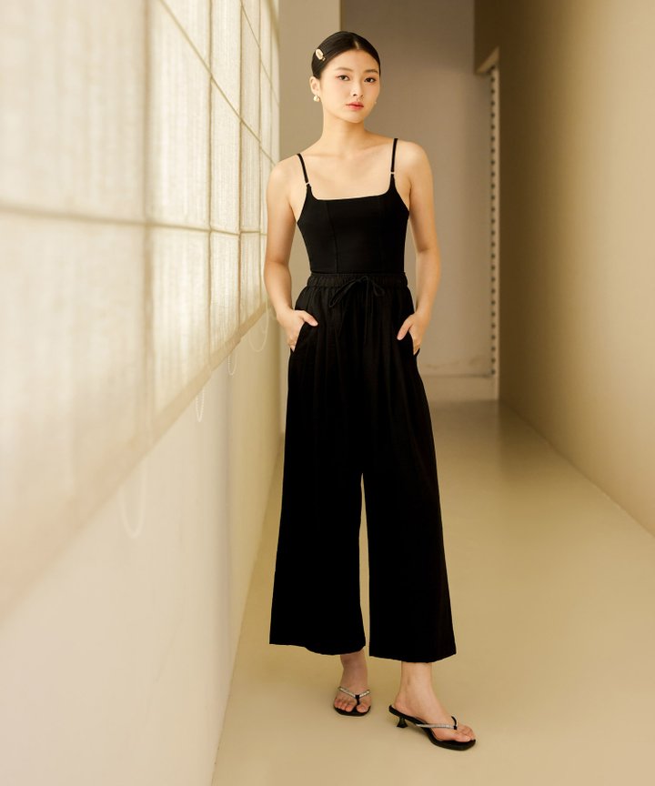 Lora Cotton Bustier - Black