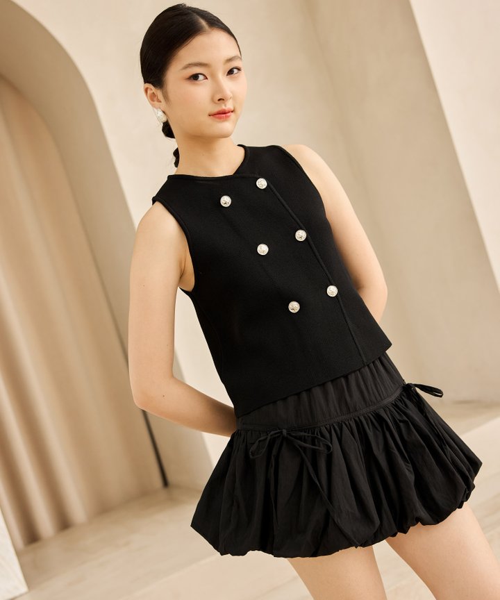 Natalia Knit Top - Black