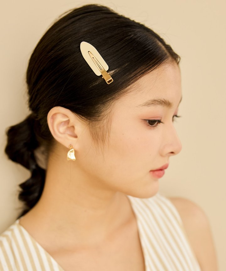Petite Enamel Clips - White