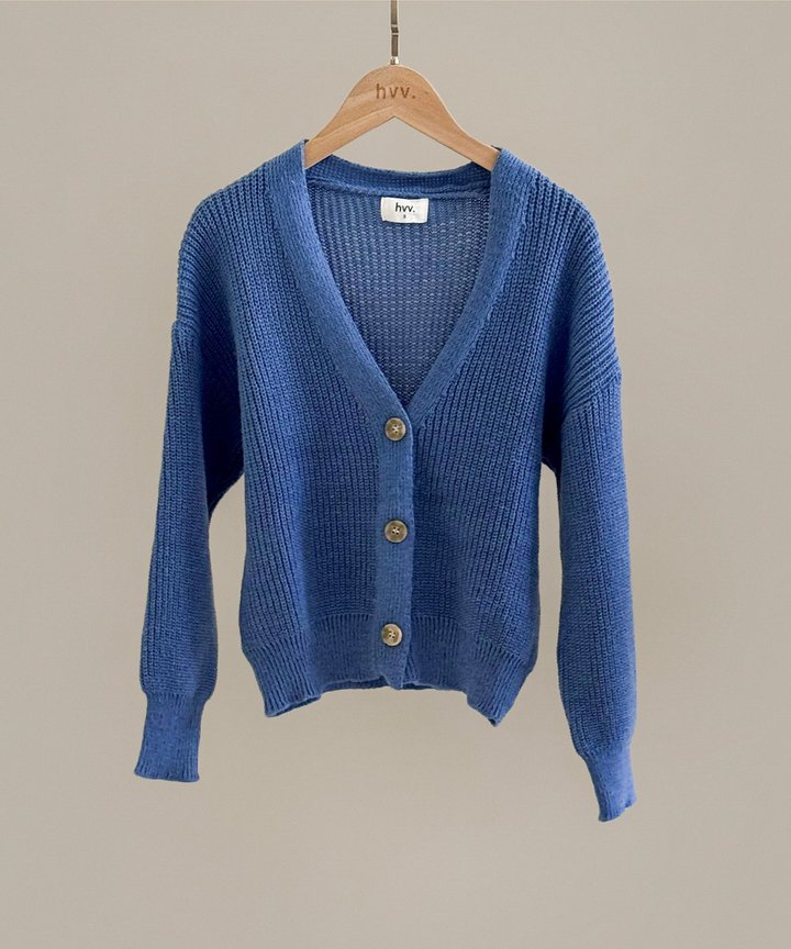 Piper Knit Cardigan - Blue