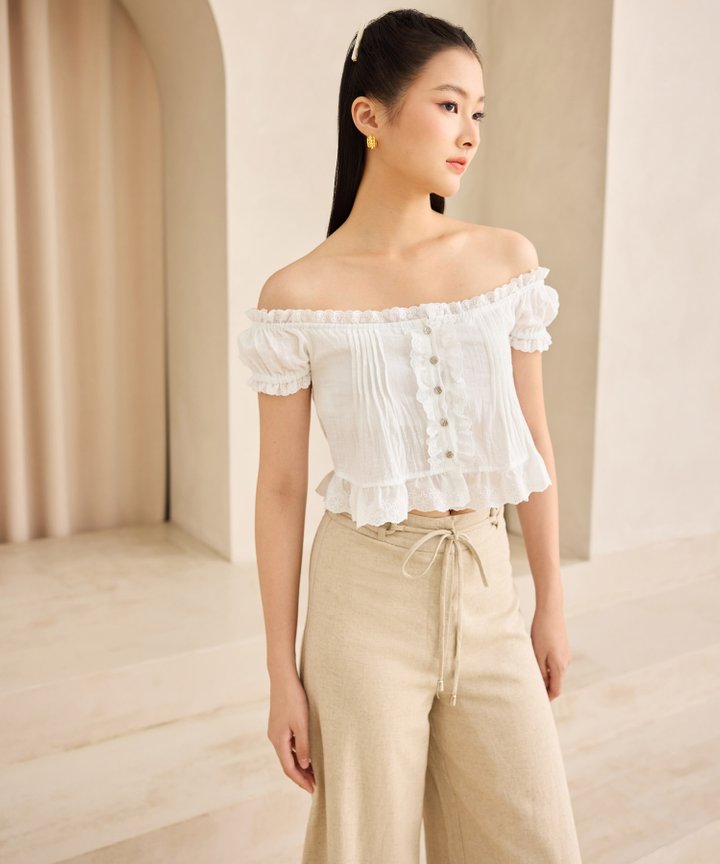 Seashell Eyelet Top