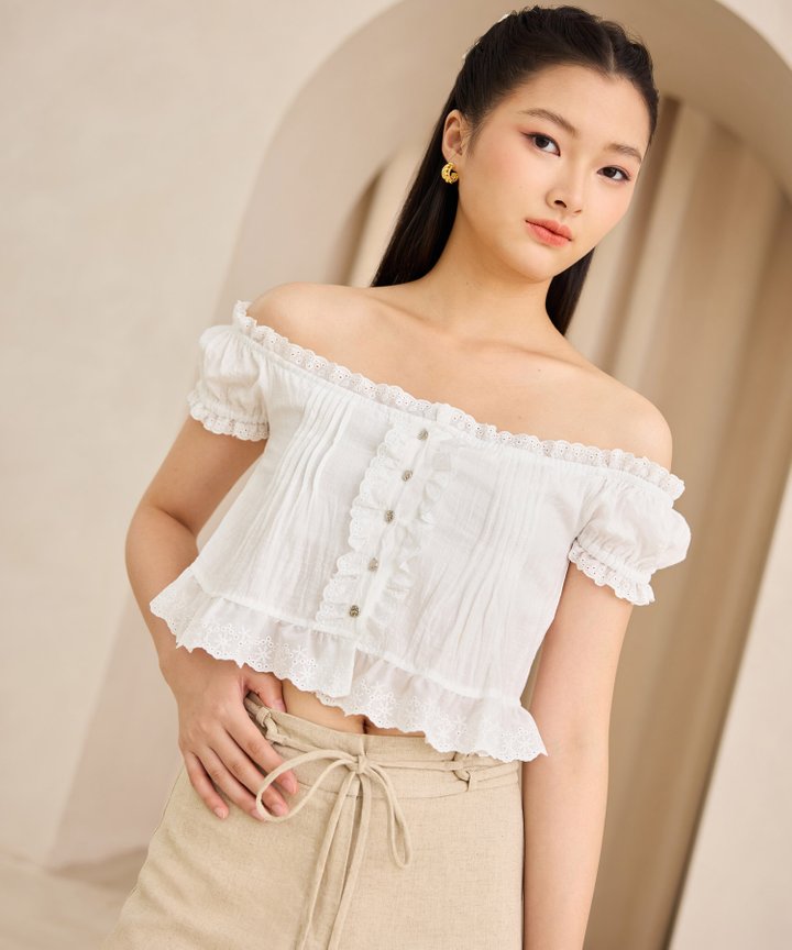 Seashell Eyelet Top