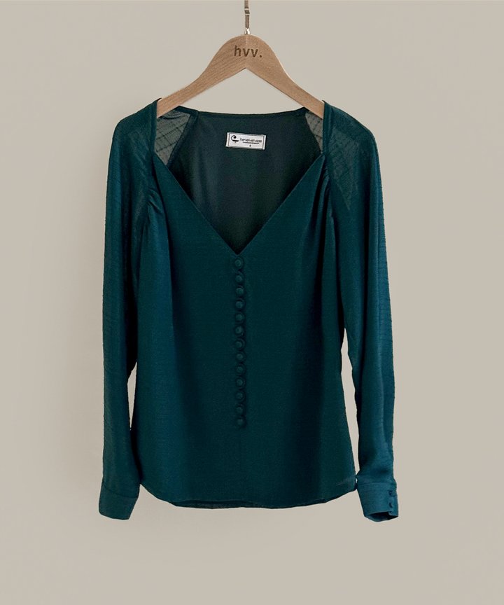 Silas Long-Sleeved Blouse - Teal
