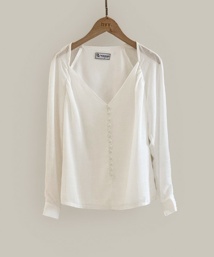Silas Long-Sleeved Blouse - White