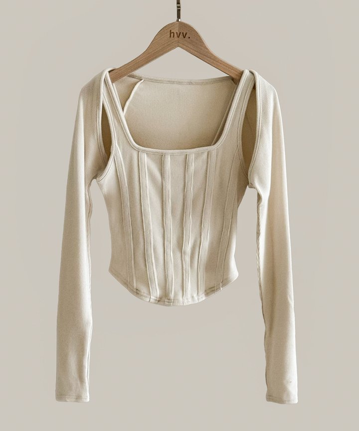 Alexis Tank & Cropped Cardigan Set - Cream