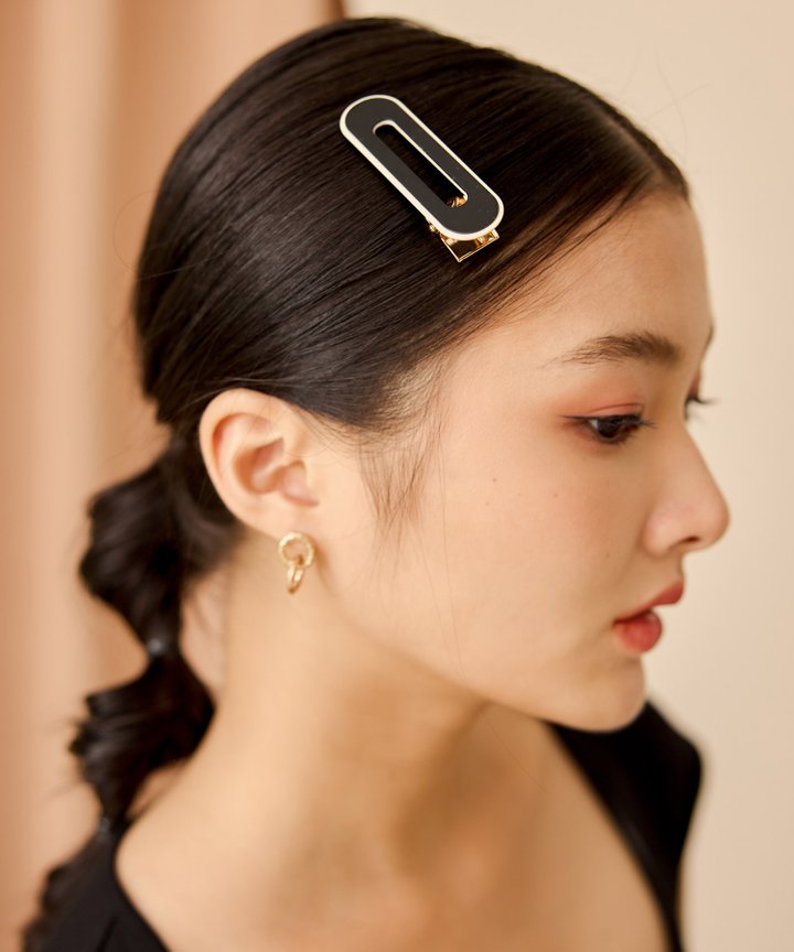 Arden Colorblock Clips - Black
