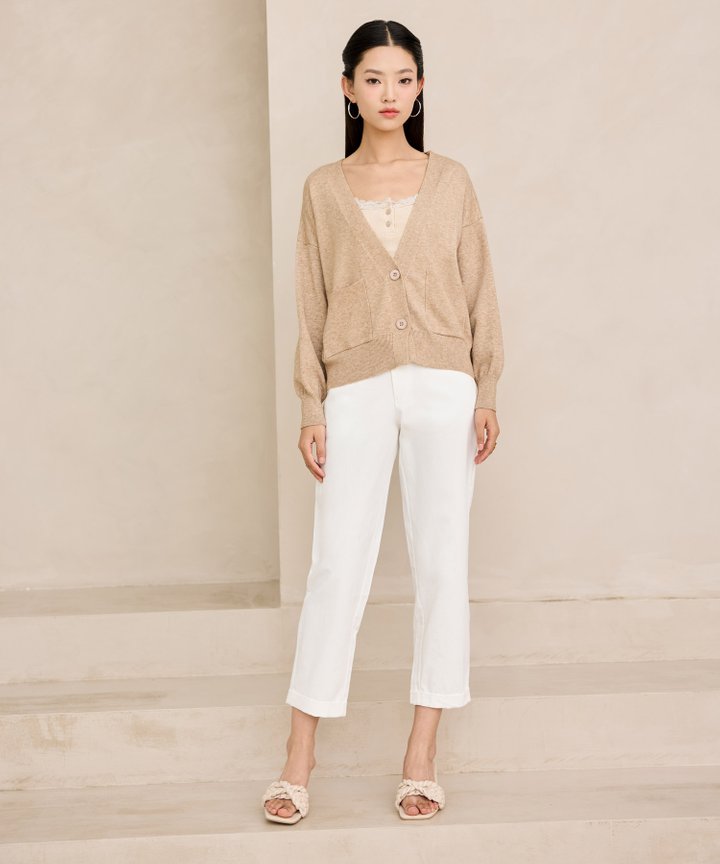 Capri Cotton Pants - White