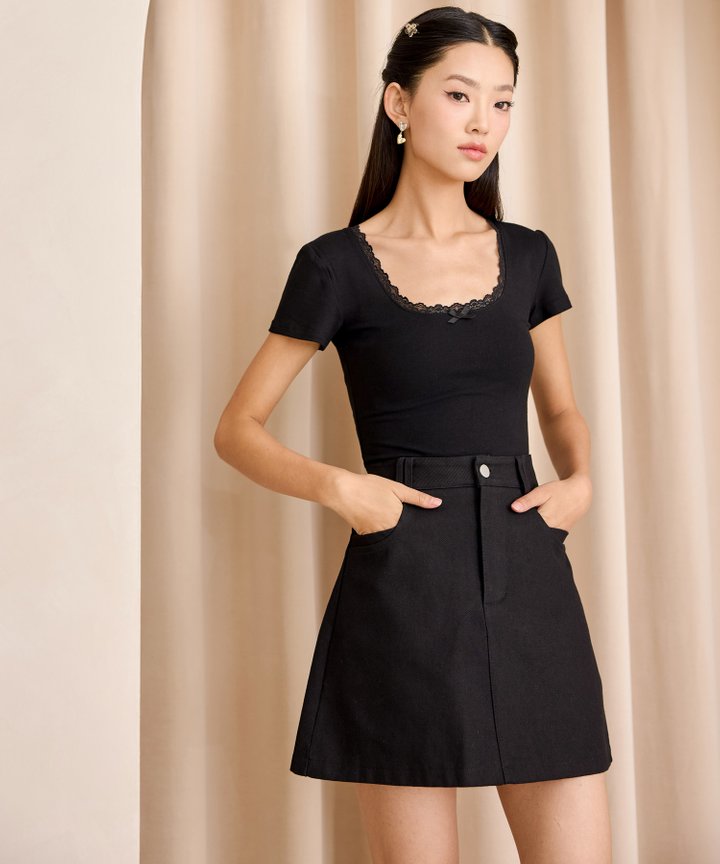 Erin Classic Mini Skorts - Black