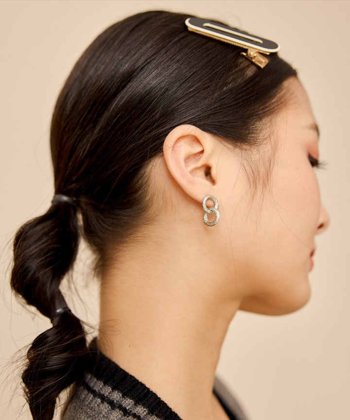 Ivara Link Earrings - Silver