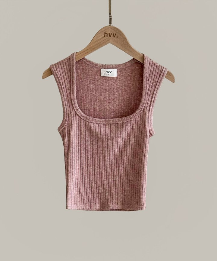 Kori Basic Ribbed Tank - Pink