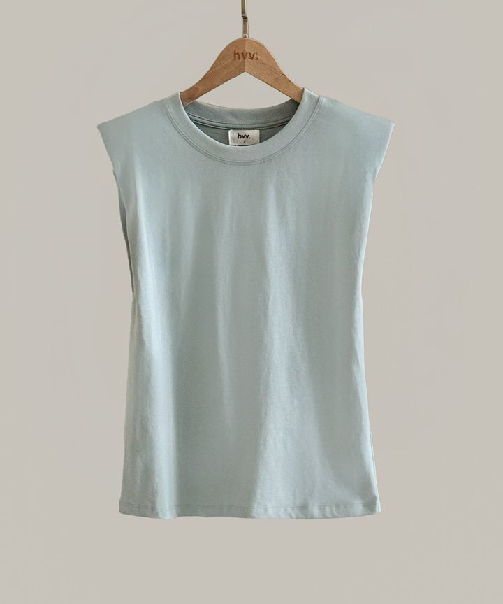 Libra Padded Shoulder Top - Mint