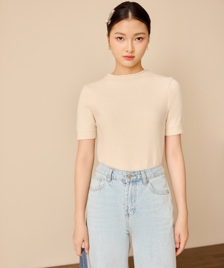 Nikki Knit Top - Creme
