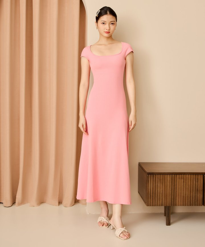 Polina Classic Padded Maxi - Pink