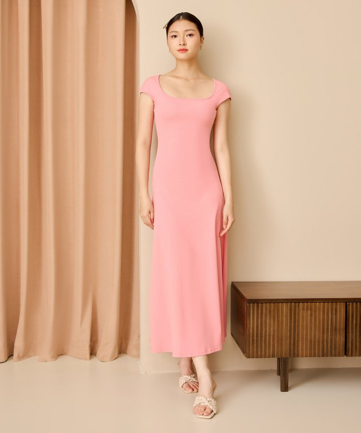 Polina Classic Padded Maxi - Pink