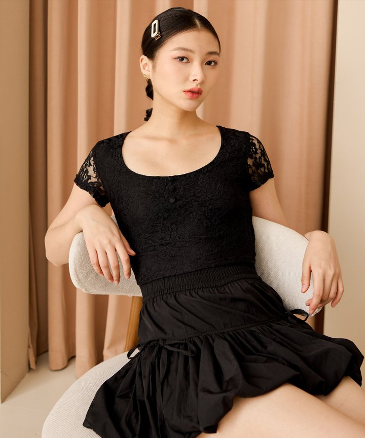 Primrose Lace Top - Black