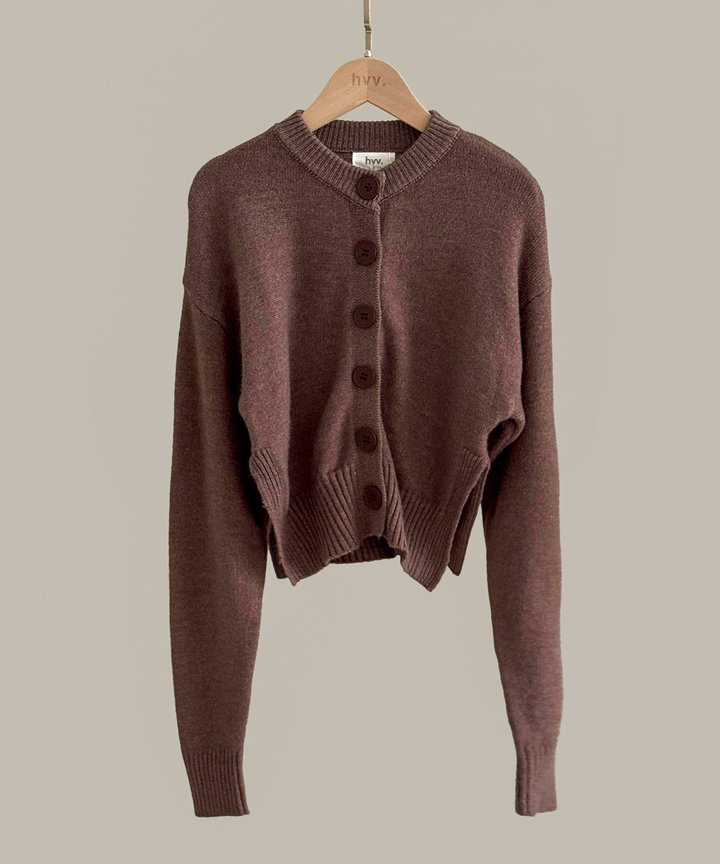 Sara Knit Cardigan - Brown