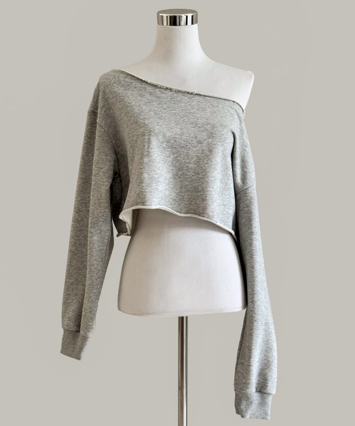Shona Off-Shoulder Sweater - Grey