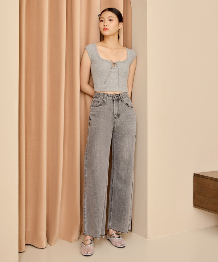 Tosca High Waist Jeans - Grey