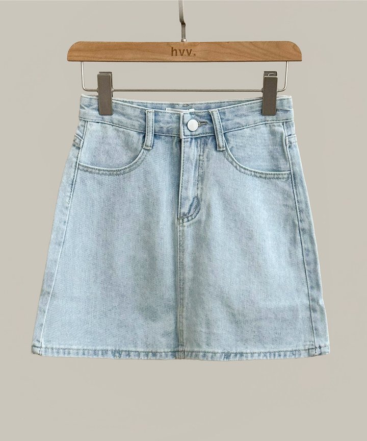Ariel Denim Skirt - Light Blue