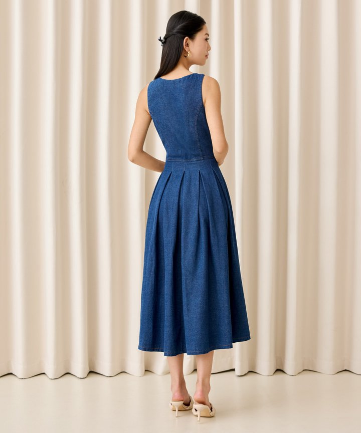 Camille Bow Hair Ties - Dark Blue