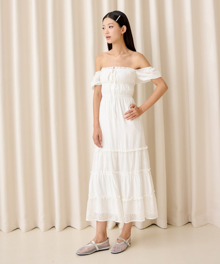 Esmerelda Lace Maxi - White