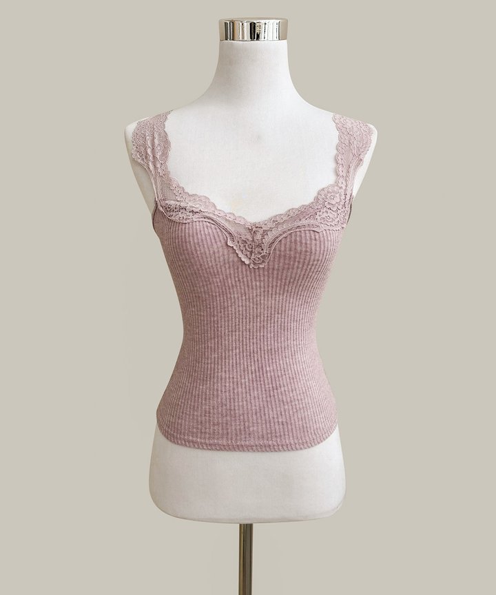Helene Lace Top - Lavender