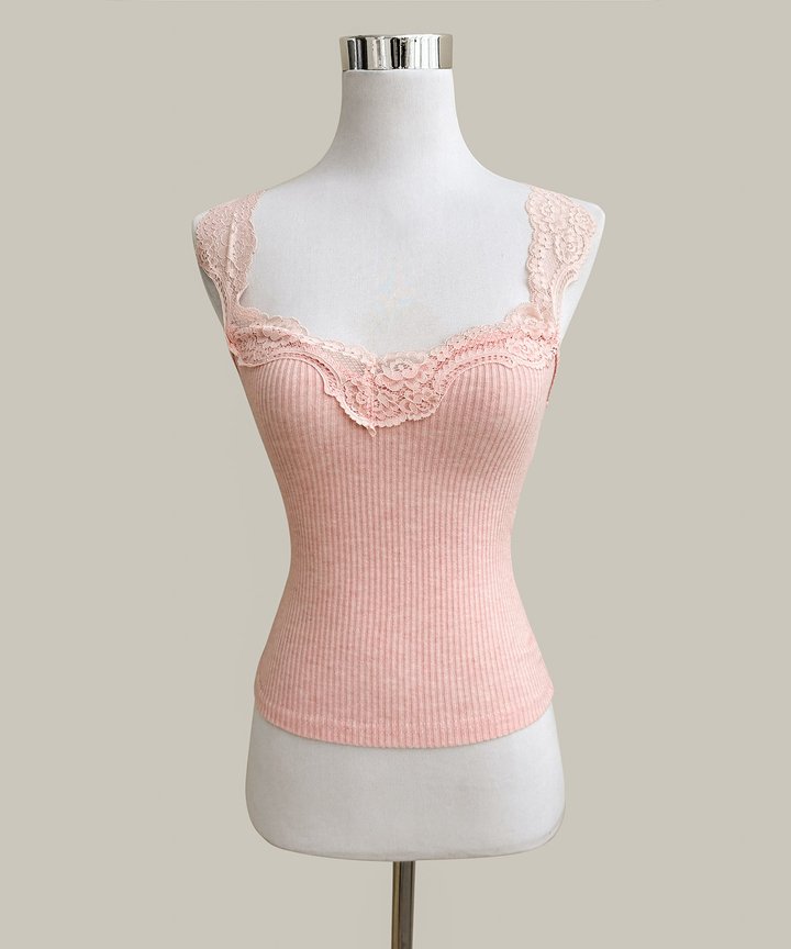 Helene Lace Top - Pink