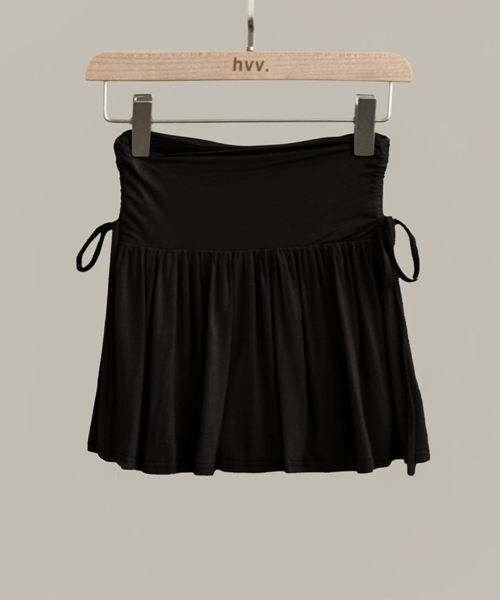 Luna Tie Skorts - Black
