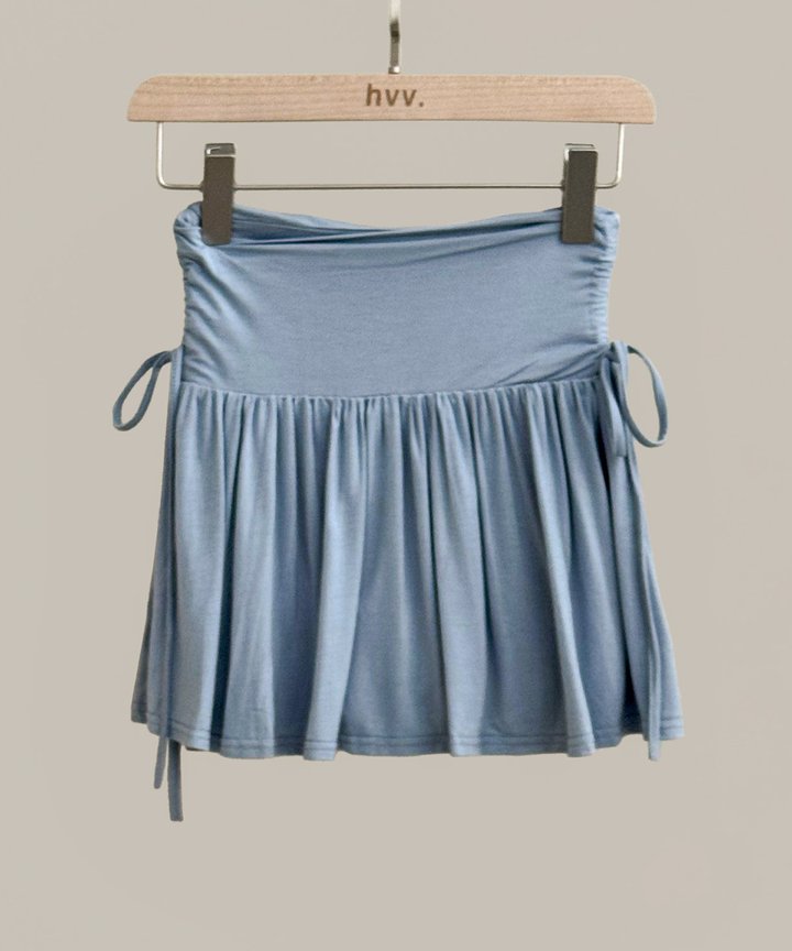 Luna Tie Skorts - Pale Blue