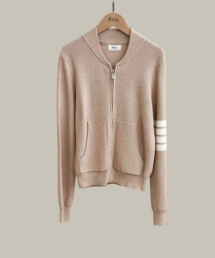 Moda Zip Up Cardigan - Pink