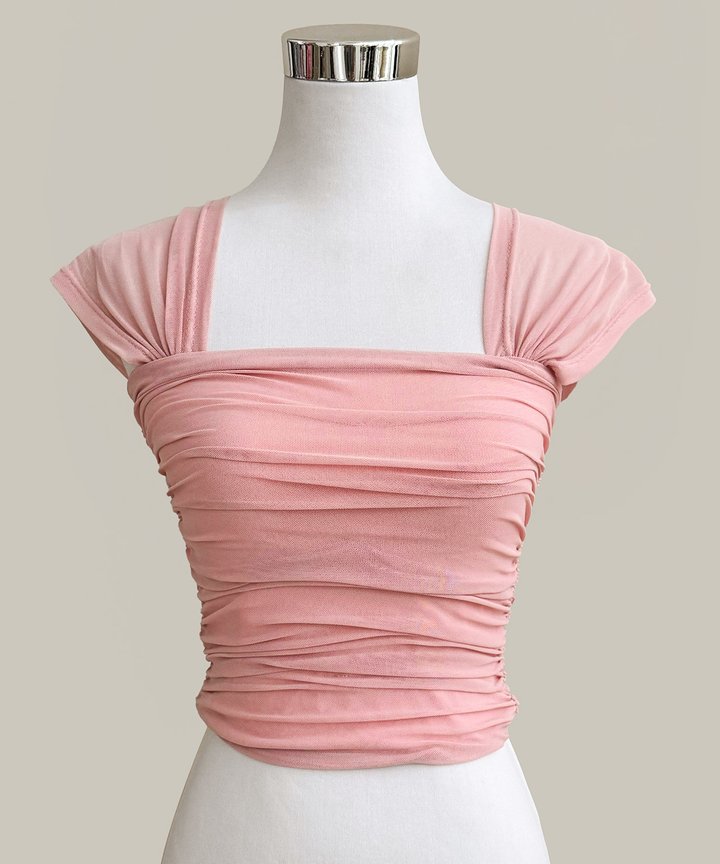Monroe Ruched Bustier - Blush Pink