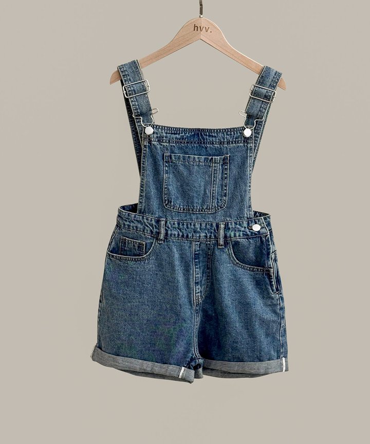 Pippa Denim Overalls - Dark Wash