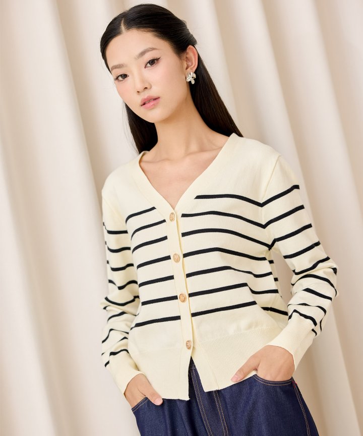 Taylor Striped Knit Cardigan