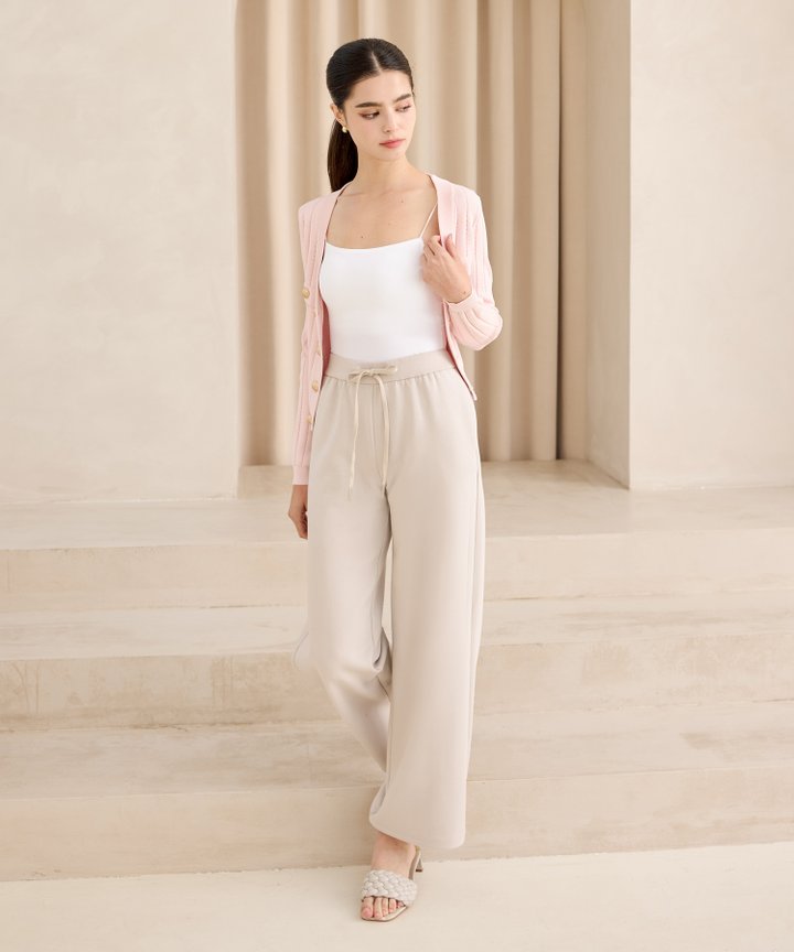 Avenue Drawstring Trousers - Oat