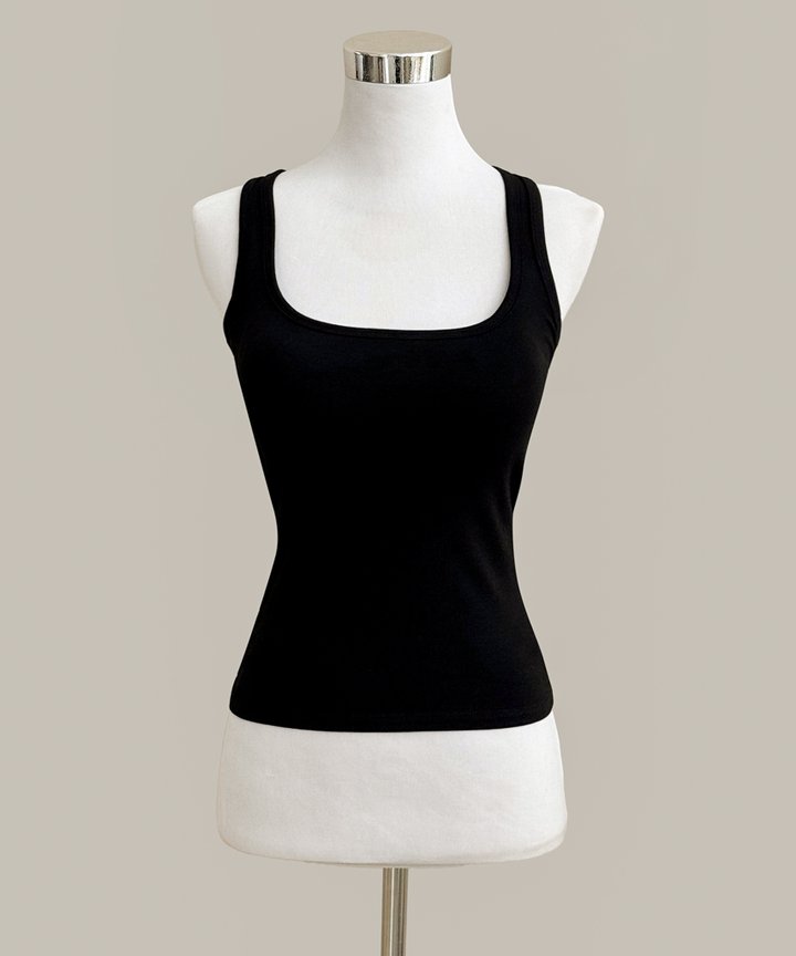 Francine Lace Tank - Black