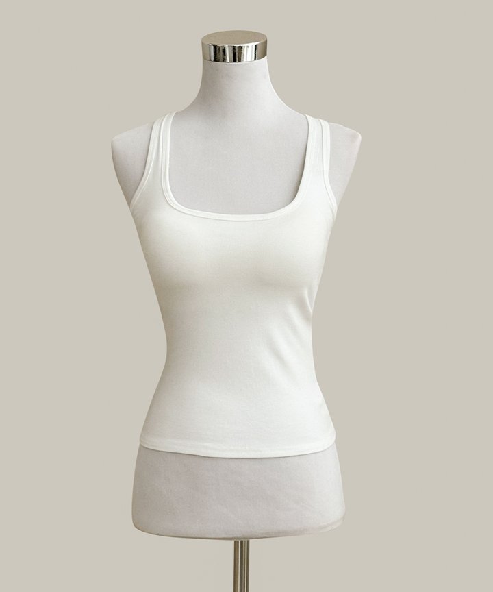 Francine Lace Tank - White