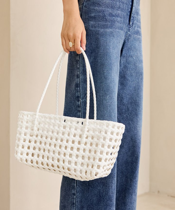 Patti Basket Bag - White