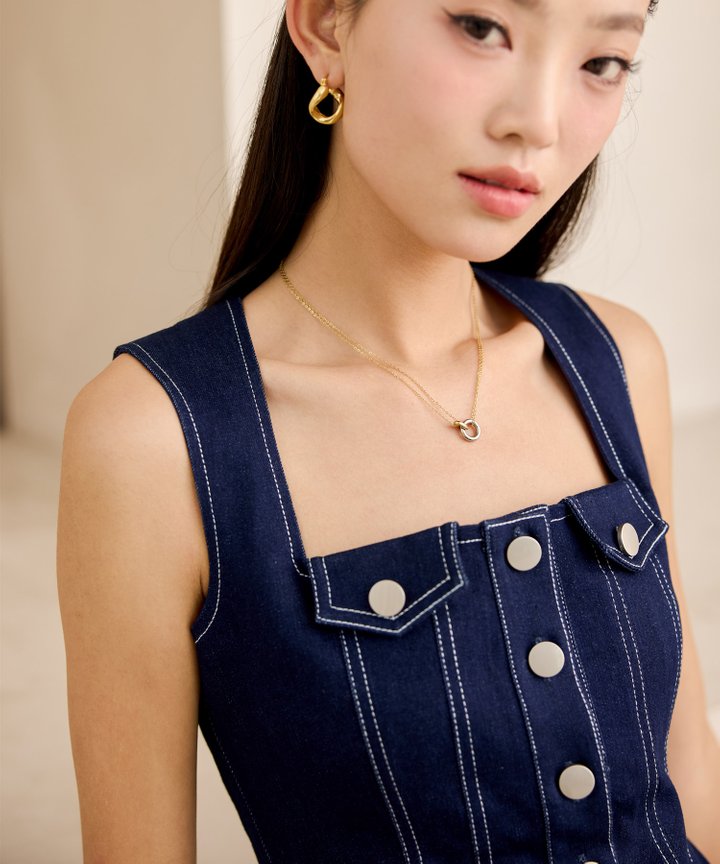 Slim Bar Chain Necklace