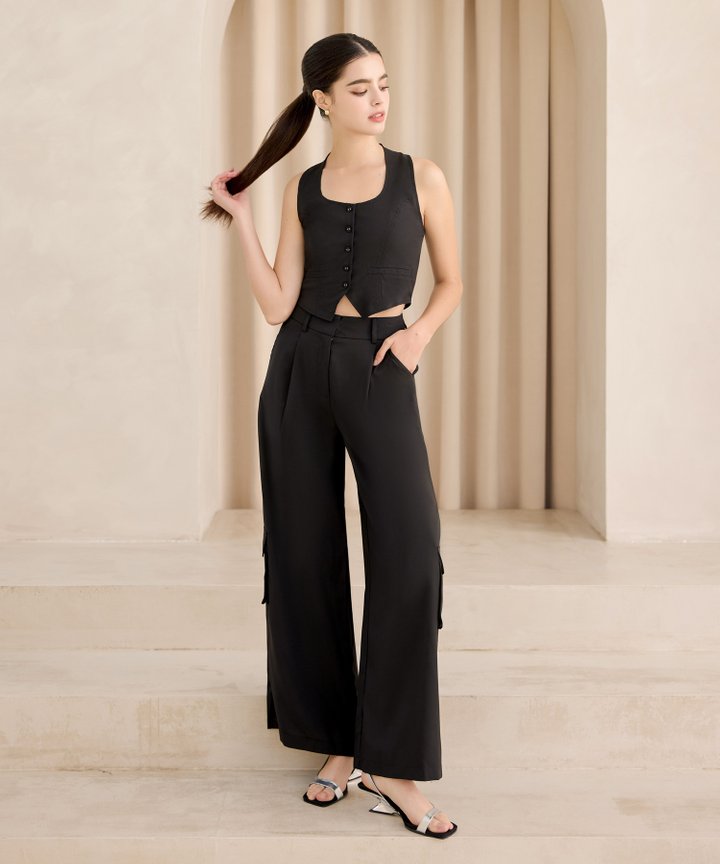 Adrift Cargo Trousers - Black