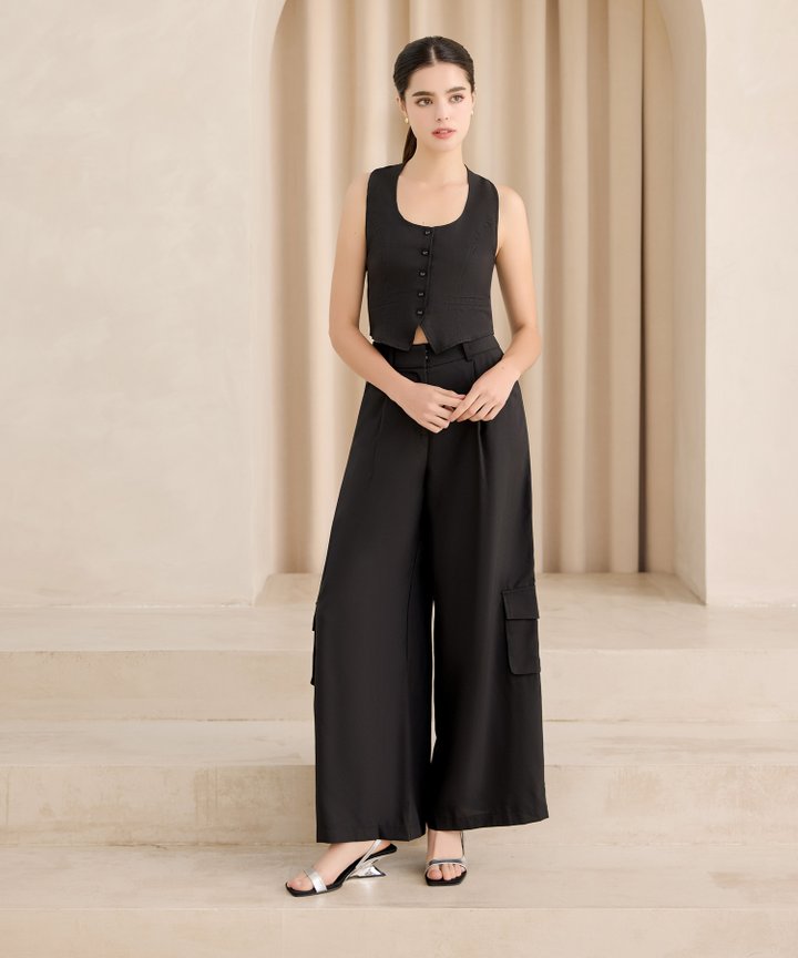 Adrift Cargo Trousers - Black