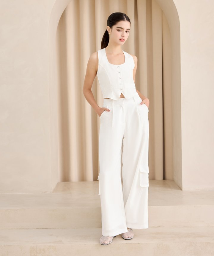 Adrift Cargo Trousers - White