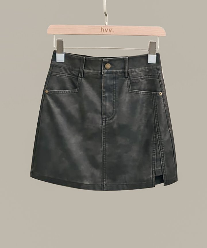 Bonnie Pleather Skorts - Black