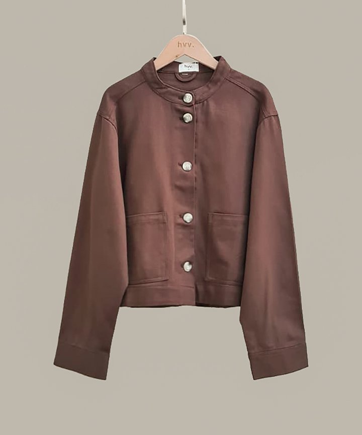 Boston Oversized Jacket - Chocolate
