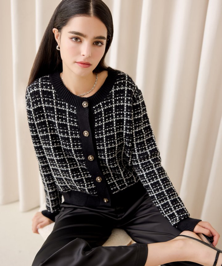 Coco Classic Knit Cardigan - Black