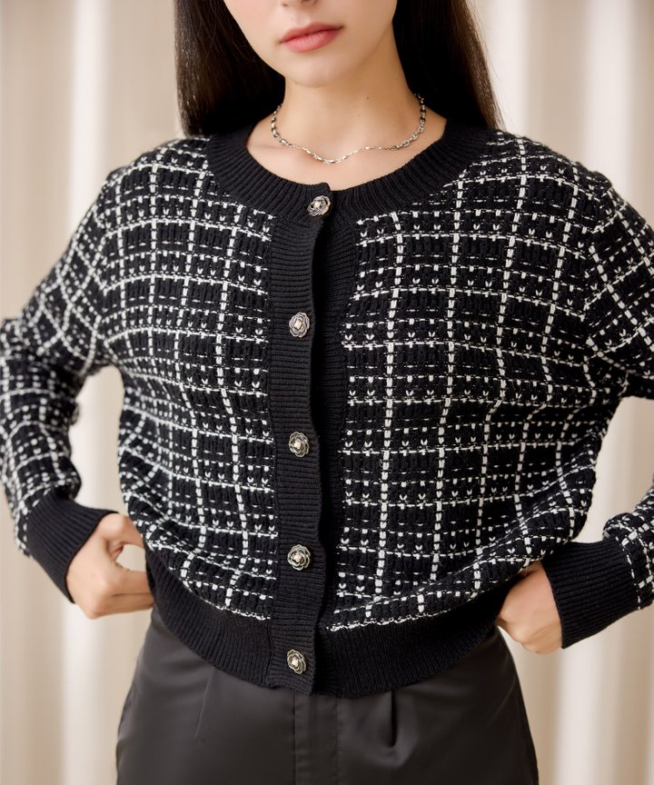 Coco Classic Knit Cardigan - Black