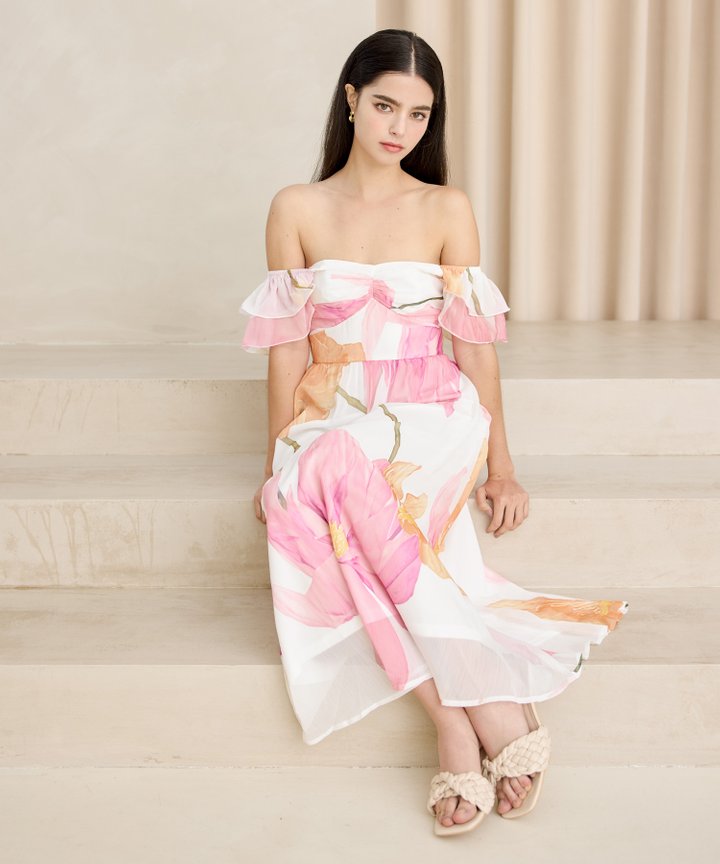 Delfine Floral Maxi - Pink