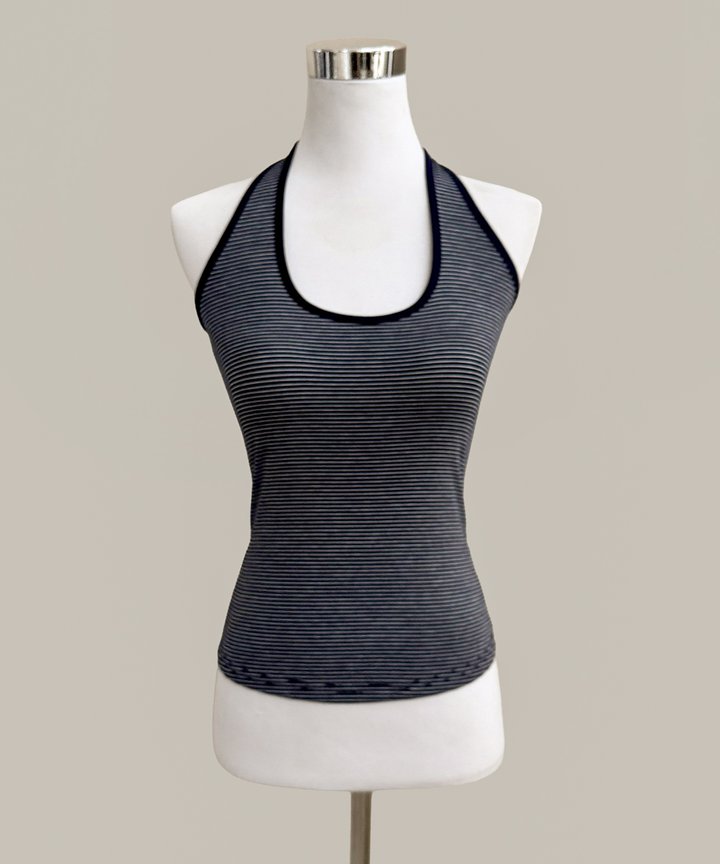 Duma Striped Halter Top - Navy