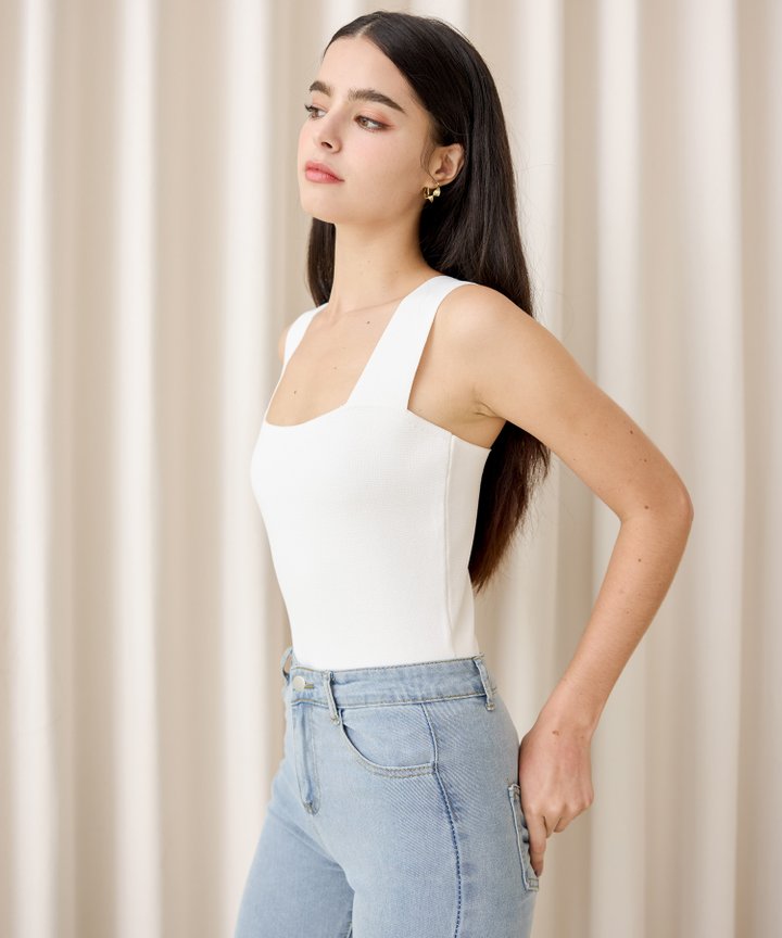 Felix Knit Tank - White