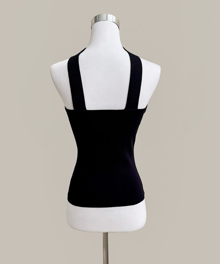 Kasia Knit Halter Top - Grey