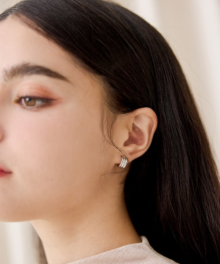 Row Mini Hoop Earrings
